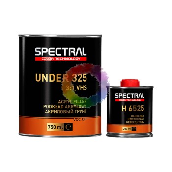 Грунт акриловый SPECTRAL 87251 Under  325 P1 мокрый по мокрому, 3:1 белый, 0,75л + Отвердитель Н6525, 0,25 л 