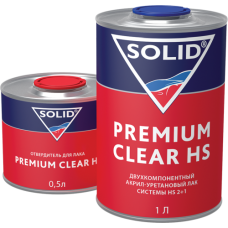 Solid PREMIUM CLEAR HS Двокомпонентний прозорий лак, 1л + 0,5л затв.
